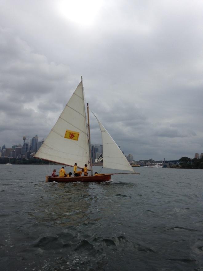 Scot minus one today - 2016 Historical 18 Foot Skiff Australian Championship © Di Pearson